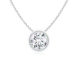 Collier solitaire serti de diamants cultivés en laboratoire de 0,50 ct, argent sterling 925 et or massif 14 carats, fournisseur en gros OEM ODM - Product Image 3