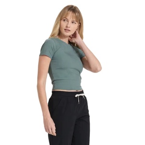 เสื้อครอปท็อปลายสก็อต ปี 2026 สำหรับผู้หญิง เนื้อผ้ายืดหยุ่น น่ารัก เหมาะสำหรับใส่ในฤดูร้อน ผลิตจากผ้าฝ้าย ยืดได้ ระบายอากาศดี เป็นมิตรกับสิ่งแวดล้อม แห้งเร็ว ใส่ได้ทุกวัน - Product Image 5