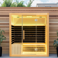 2-3 personne Extérieure Infrarouge Sauna Thérapie LED Lumières