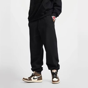 Pantalon de survêtement unisexe en coton 100 % premium, couleur unie, décontracté, avec doublure polaire, poids moyen-lourd, style corset, pour hommes et femmes - Product Image 4
