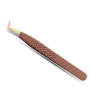 Pince à épiler professionnelle d'extension de cils en acier inoxydable de haute qualité outil de beauté de Volume pointu personnalisé - Product Image 1