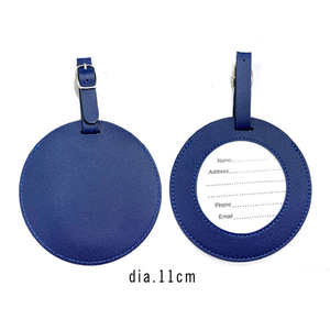 Porte-cartes en cuir avec logo personnalisé, étiquette de bagage pour mariage, cadeau, voyage en avion, valise, en similicuir PU marron et noir - Product Image 1