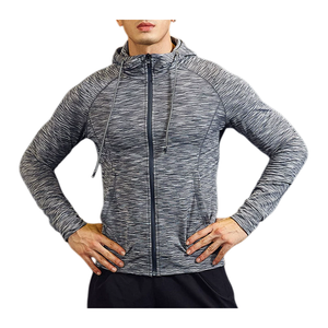 Sweat-shirt de sport décontracté léger à manches longues avec logo personnalisé OEM, vêtements de sport pour hommes, polyester, entraînement athlétique - Product Image 3