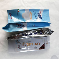 Sac à soufflet latéral scellé sur quatre côtés personnalisé avec valve unidirectionnelle pour l'emballage du café/du thé au lait
