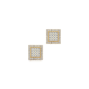 10K Yellow Gold IGI Certified Lab Grown Diamond Square Halo <b>Stud</b> <b>Earrings</b> Cluster Design Classic <b>Fine</b> Jewelry Women Anniversary - Product Image 6