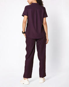 Uniformes Médicos de Verano, Estilo Nuevo, Poliéster y Spandex, Conjuntos de Uniformes de Hospital, Unisex, Mono de Manga Corta - Product Image 4