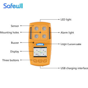 Safewill Melhor Preço 4 in1 Multi Handheld <span class=keywords><strong>Detector</strong></span> De Vazamento De Amônia Portátil H2S CO O2 CH4 <span class=keywords><strong>Detector</strong></span> De Vazamento De Gás LED Display Digital - Product Image 6