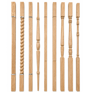 Balustres carrés rainurés en bois EFS, rampes d'escalier murales, design minimaliste, construction solide - Product Image 3
