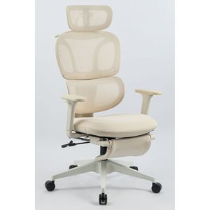 Sedia da Ufficio Ergonomica con Schienale Alto, Supporto Lombare Dinamico, Poggiatesta 2D, Braccioli 2D e Poggiapiedi - Product Image 1
