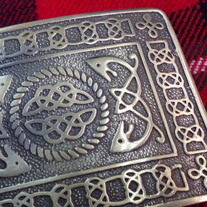 Hebilla de cinturón escocesa para hombre, con nudo celta, acabado antiguo, hebilla de cinturón con nudo celta, tradicional de clan de las Tierras Altas, al por mayor - Product Image 6