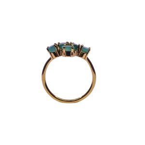 Wedding Wear 925 Sterling <b>Silver</b> Gold Plated Jewelry <b>Emerald</b> Gemstone Women Wear Classic <b>Ring</b> - Product Image 3