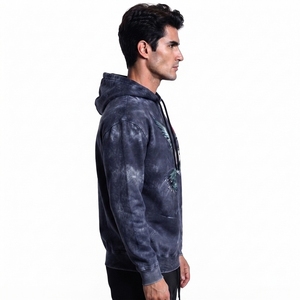 Sweat à capuche décontracté pour homme avec logo personnalisé, effet délavé, qualité supérieure, avec étiquette privée et taille OEM, fournisseur en gros - Product Image 5