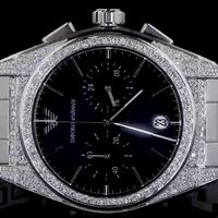 Reloj Mecánico de Lujo para Hombre, Marca de Prestigio, Caja de Acero Inoxidable de 40 mm, Esfera de Cristal, Movimiento Analógico ETA, Bisel con Diamantes Cultivados en Laboratorio, 100 Bares
