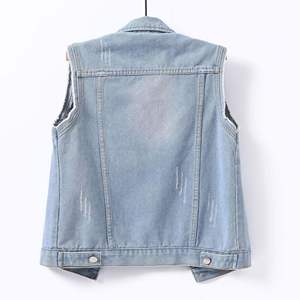 New Men's Cotton Breathable Hooded Sleeveless Denim Vest <b>Jacket</b> OEM Service Autumn Solid Casual Black Street <b>Punk</b> Style - Product Image 3