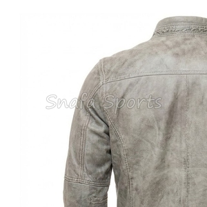 High Quality Men's Leather <b>Jackets</b> Bomber Shearling <b>Sheepskin</b> Winter Coat High Quality <b>Jacket</b> For Men - Product Image 6