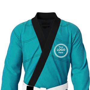Kimono de BJJ personnalisé 100% coton léger, extensible, respirant, séchage rapide, unisexe, vêtements d'arts martiaux avec impression de logo sur le devant - Product Image 1