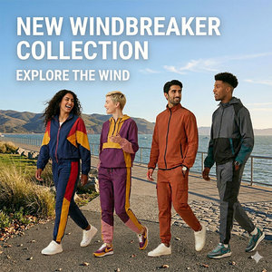 Unisex Custom Printed Solid Windbreaker & Sports Tracksuit Set 2-Piece Hooded Casual Gym Activewear Streetwear - Product Image 2