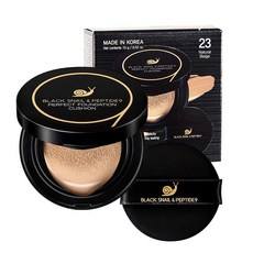 Farmstay Black Snail Peptide 9 Perfect Cushion Foundation Copertura Totale Leggero Idratante Adattabile alla Pelle Scontato per Tonalità Media - Product Image 1