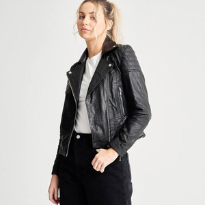 Warm Winter Sheep Skin Breathable <b>Waterproof</b> <b>Zipper</b> Casual Leather Jacket OEM Latest Arrival Fashionable Women's Outdoor - Product Image 1