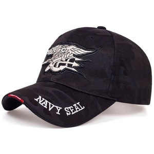 Custom Unisex Outdoor Tactical Baseball Cap Embroidered <b>Navy</b> Adjustable Snapback <b>Hat</b> 100% Cotton Image - Product Image 2