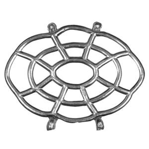 Sous-plat rond en métal de designer classique pour casseroles et poêles chaudes de cuisine, motif décoratif fleur et flocon de neige, résistant à la chaleur - Product Image 3