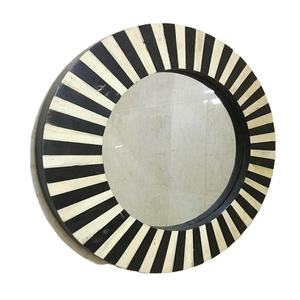 Marco de espejo con incrustaciones de hueso Natural negro de la mejor calidad, decoración ecológica para el hogar, técnica de tallado de estilo musical para baño de pared para - Product Image 6