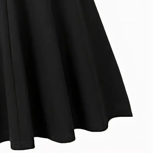 Vestido Maxi Negro de Gasa con Estampado Floral, Cuello con Abertura, Sin Mangas, Encaje, Cintura Alta, Ajustado, Casual para Uso Diario - Product Image 5
