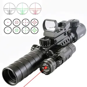 3-9x32 Combo Functional Rangefinder Tactical Scope Red Green Dot Reticles Sight Laser Sight