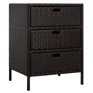 Armadietto portaoggetti da 32 pollici in vimini in Rattan con 3 grandi cassetti per la lotta contro le intemperie - Product Image 1