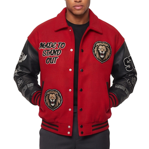 Vestes universitaires brodées en gros, badges brodés personnalisés, vestes universitaires pour hommes, manteaux universitaires d'hiver style Letterman - Product Image 3