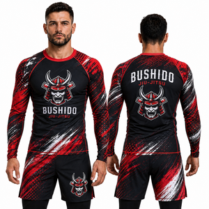 Rashguard para Hombre para BJJ No-Gi, con Bajo de Silicona Antideslizante, Logotipo Personalizado, Compresión para Grappling Intenso - Product Image 6