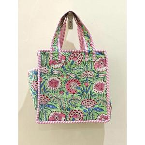 Sac fourre-tout mini ouvert matelassé en coton style bohème, fait main, petit sac à main pour femme, sac de shopping indien, sac à main décontracté pour tous les jours, été automne - Product Image 3