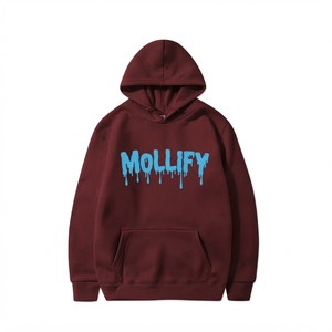 เสื้อฮู้ดดี้ผู้ชาย สไตล์สตรีทแวร์ ฮิปฮอป ผ้าฝ้าย 100% เนื้อหนา ซับในระบายอากาศได้ดี สำหรับงานพิมพ์ลายนูน 3 มิติ แบบกำหนดเอง - Product Image 1