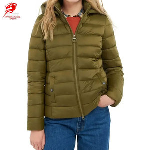 Slim Fit Seamless Women Puffer <b>Jackets</b> For Body Contouring <b>Workout</b> Supportive Ribbed Texture Winter Clothing - Product Image 1