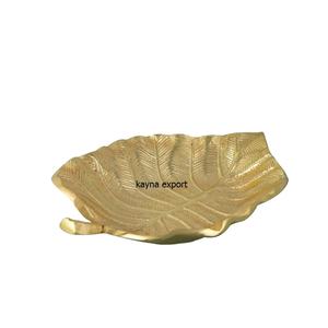 Cuenco de Metal chapado en oro de hoja de lujo, vajilla de aluminio de hierro sostenible Europea clásica, regalos de bodas, chapado directo de fábrica - Product Image 1