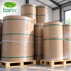 ม้วนกระดาษคราฟท์สีน้ำตาลเคลือบ PE แบบมีริ้ว 40 กรัม 80 กรัม สำหรับถุงช้อปปิ้ง ย่อยสลายได้ ทนความร้อน เกรดอาหาร ยี่ห้อ EcoRev รุ่น Model - Product Image 4