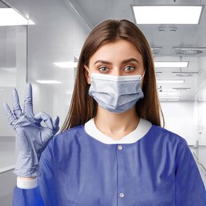 Batas de Laboratorio Desechables de SMS Azul Arándano hasta la Rodilla para Adultos, 45 GSM, Paquete de 50 - Para Laboratorios y Hospitales - Product Image 6