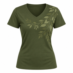 Ropa elegante para el día a día con tela de calidad y un acabado impecable, diseñada para mujeres versátiles, camisetas con cuello en V y calidad duradera. - Product Image 1