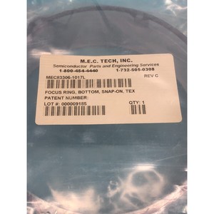M.E.C. Anillo de Enfoque Tech MEC83306-1017L, Tipo Snap-On - Equipo y Piezas de Semiconductores de Confianza de Tradicción Global - Product Image 1
