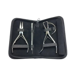 Hot Selling New Arrival Commercial Use Stainless Steel Hair Extension <b>Pliers</b> <b>Sets</b> Kit with Loop Tool Hook Hair Extensions - Product Image 5