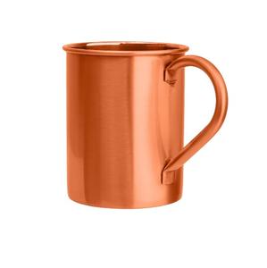 Ensemble de 2 tasses rondes en cuivre martelé et acier inoxydable, 100% cuivre massif pur, 16 oz, pour l'eau et les cocktails - Product Image 3