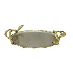 Bandeja de Servicio Metálica Clásica para Celebraciones, Plato Decorativo Premium para Eventos de Aniversario y Ceremonias Culturales - Product Image 2