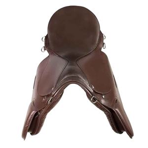 Selle de saut d'élite en cuir pleine fleur avec arbre en plastique avancé et finition laiton signature pour chevaux - Product Image 2