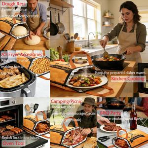 Bolsa Aislante de 21 Pulgadas para Accesorios de Barbacoa, Freidora de Aire, Horno de Cocina, Ahumador, para Fiestas, Picnics, Camping - Brisket/Asado de Cerdo - Product Image 3