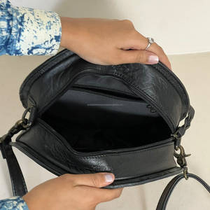 Bolso de Mano Redondo de Cuero Genuino Hecho a Mano 2026 con Diseño a Cuadros de Cereza y Flores, Bolsos Cruzados de Hombro para Mujer - Product Image 6