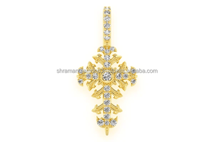 925 <b>Silver</b> Rhodium Plated Custom Iced Jesus Filigree Cross Pendants <b>Necklace</b> Lab Grown Diamond Christian Religious Jewelry Fine - Product Image 6