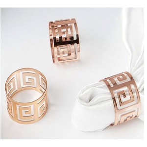 Elegante y Moderno Anillo para Servilletas de Acero Inoxidable Ecológico, Accesorio de Mesa con Diseño Recortado para Bodas, Fiestas y Decoración de Comedor de Lujo - Product Image 3