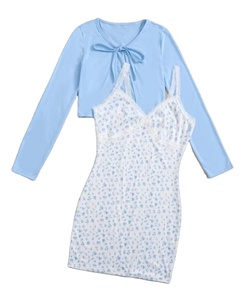 ชุดนอนระบายความร้อนพิมพ์ลายหัวใจของผู้หญิง, ชุดนอนผ้าโพลีเอสเตอร์อีลาสเทนแต่งระบายขอบแขนกุดแบบลำลองใส่อยู่บ้าน - Product Image 2