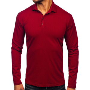 T-shirt à manches longues décontracté, couleur unie, logo personnalisé, t-shirt à manches longues pour homme, vêtements d'automne et d'hiver, coton pour homme - Product Image 1