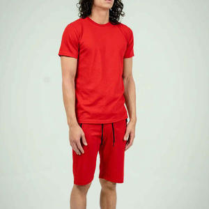 Ensemble T-shirt et short d'été imprimé pour homme de haute qualité, couleur personnalisée, design unique à taille élastique, col montant style Hip Hop - Unique - Product Image 5